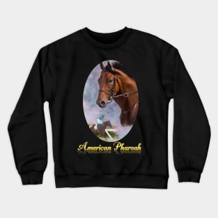 American Pharoah, Triple Crown Winner with Name Plate Crewneck Sweatshirt